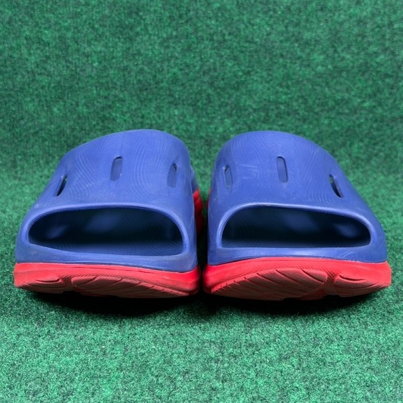 Hoka Ora Recovery Slide 3 Mens 11 Blue Red Sandals Slip Ons Comfort 1134527-BBRD - Picture 4 of 9